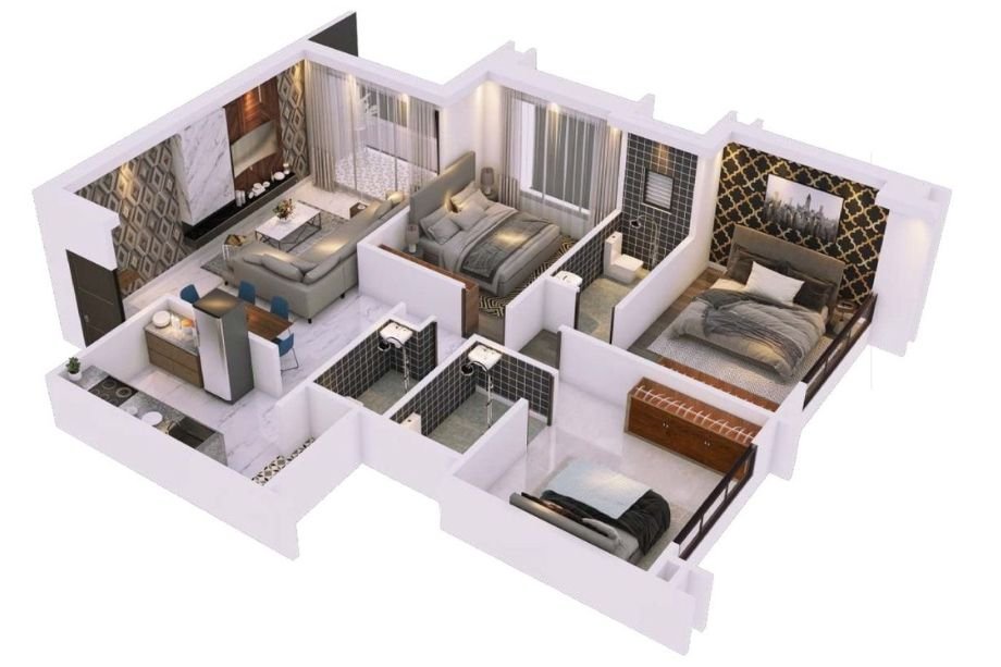 Redision-Royal-Floor-Plan-2-BHK